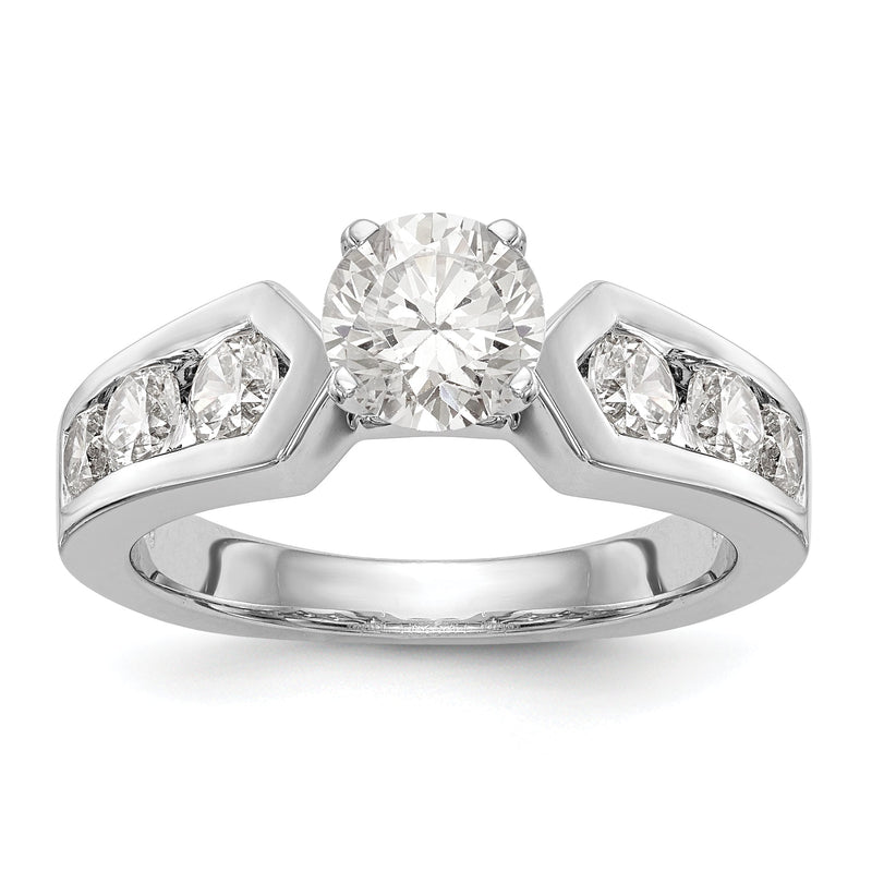 14K Weißgold Diamant-Verlobungsring mit Krappenfassung