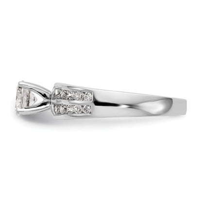 14K Weißgold Diamant-Verlobungsring mit Krappenfassung