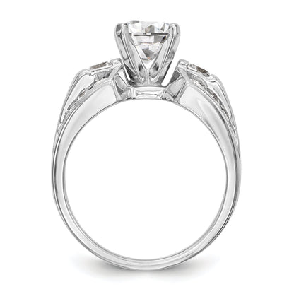14K Weißgold Diamant-Verlobungsring mit Krappenfassung