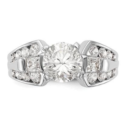 14K Weißgold Diamant-Verlobungsring mit Krappenfassung