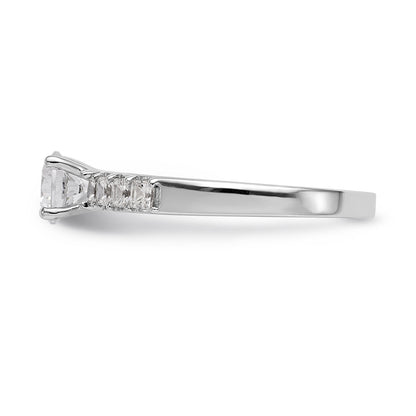 14K Weißgold Verlobungsring mit simuliertem Diamanten