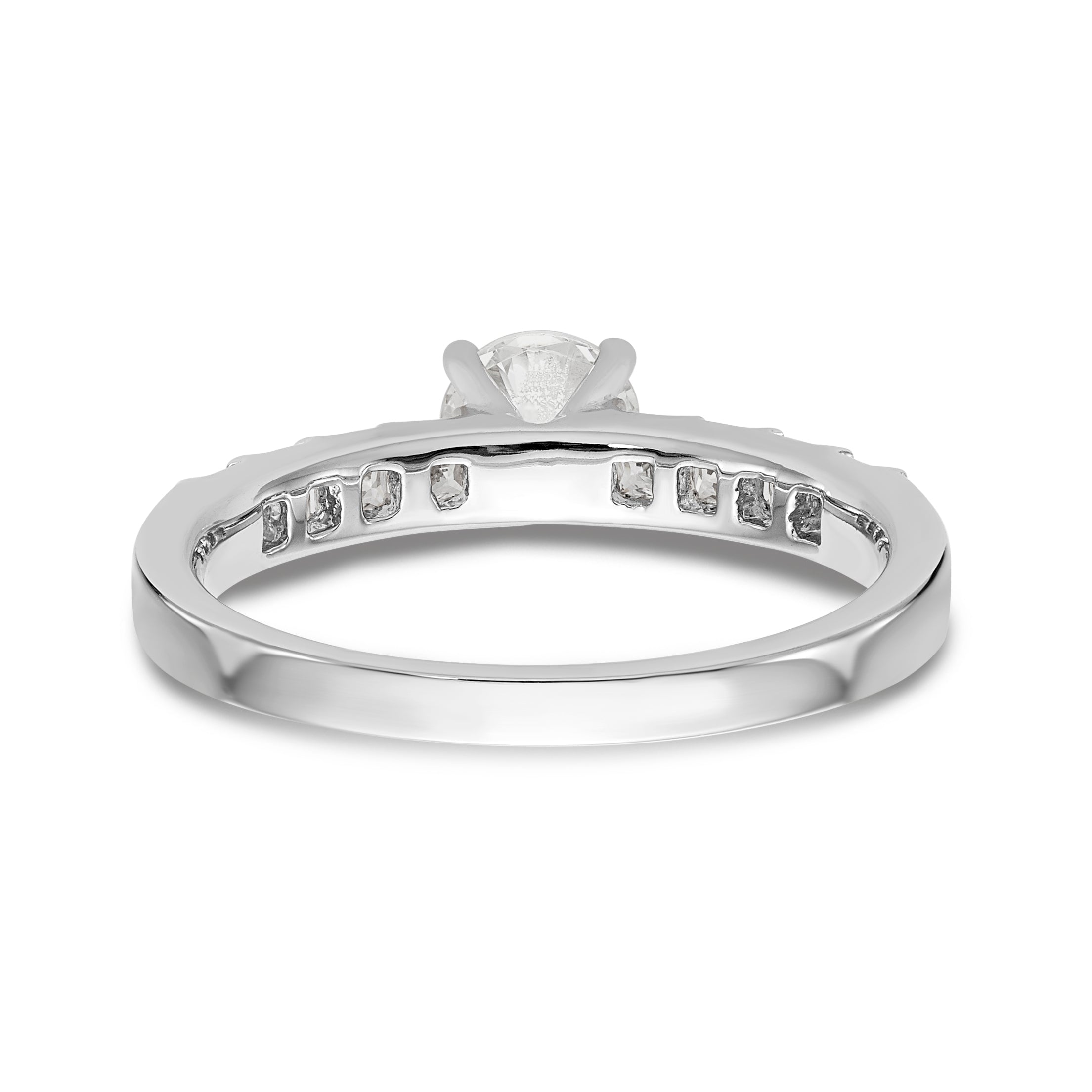 14K Weißgold Verlobungsring mit simuliertem Diamanten