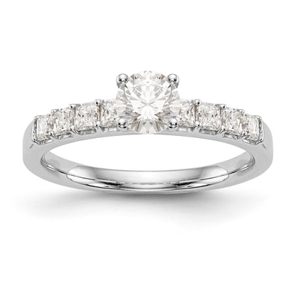 14K Weißgold Verlobungsring mit simuliertem Diamanten