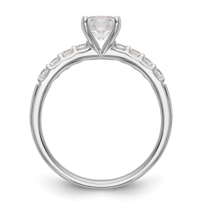 14K Weißgold Verlobungsring mit simuliertem Diamanten