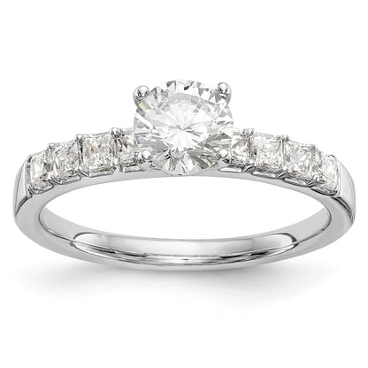 14K Weißgold Verlobungsring mit simuliertem Diamanten