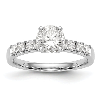 14K Weißgold Verlobungsring mit simulierten Diamanten