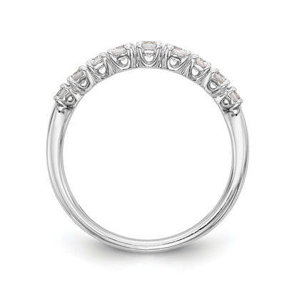 Trauring aus 14K Weißgold mit Diamanten