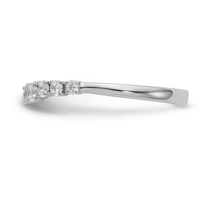 Trauring aus 14K Weißgold mit Diamanten