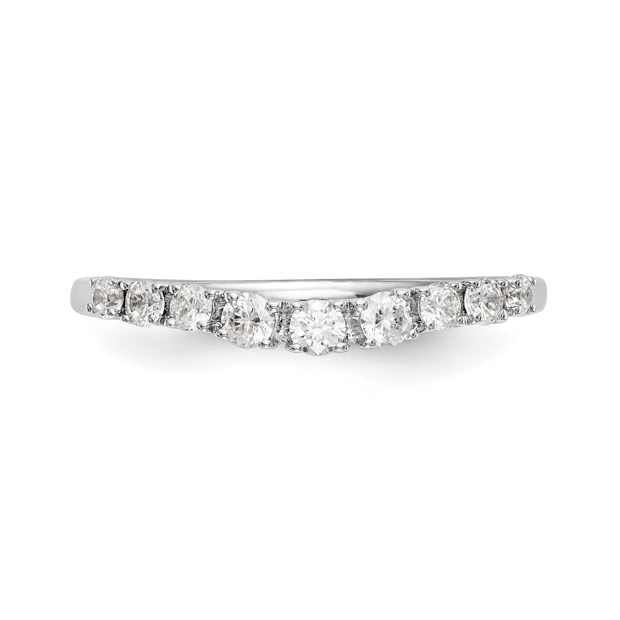 Trauring aus 14K Weißgold mit Diamanten