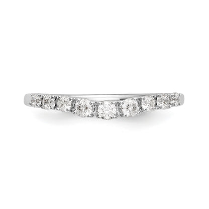 Trauring aus 14K Weißgold mit Diamanten