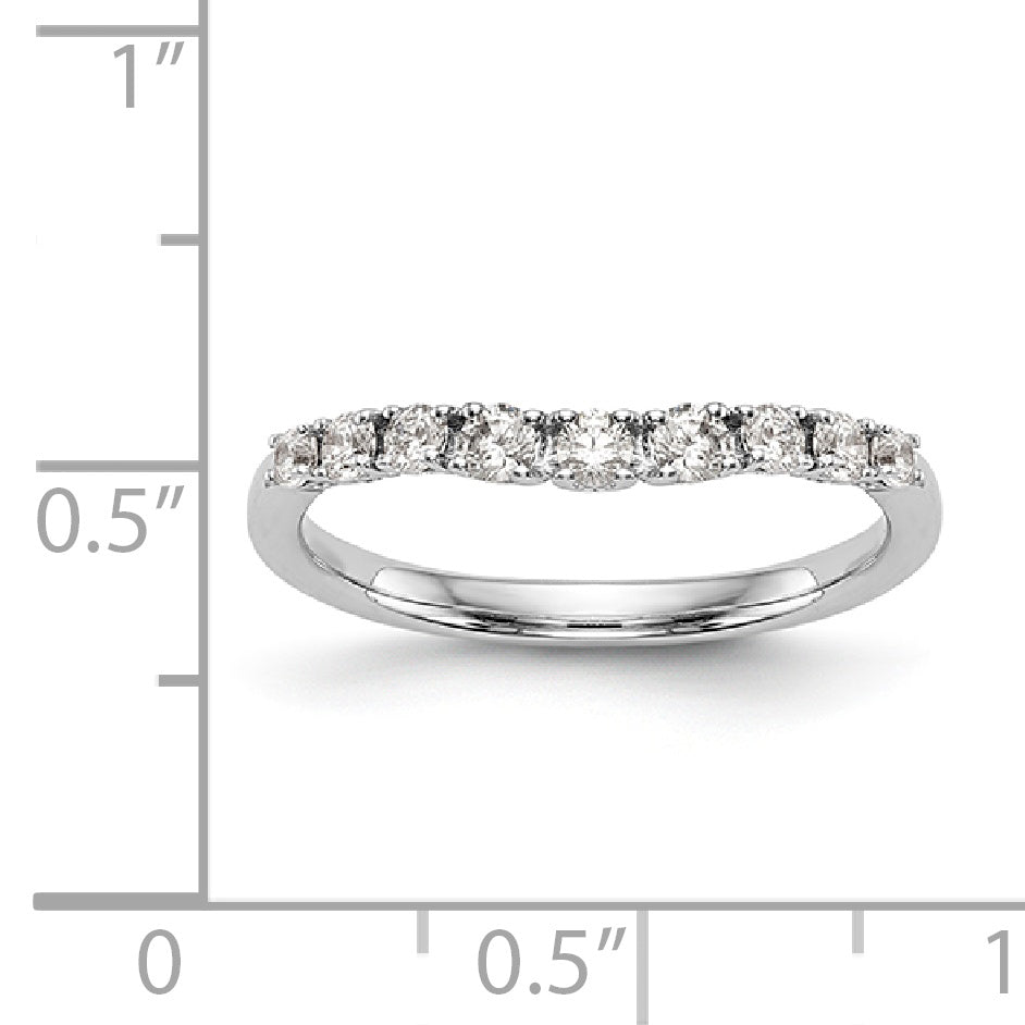Trauring aus 14K Weißgold mit Diamanten