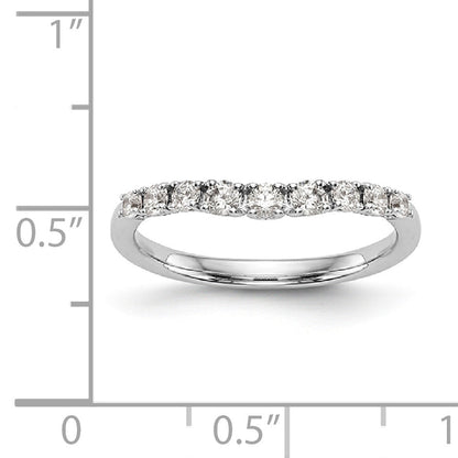 Trauring aus 14K Weißgold mit Diamanten
