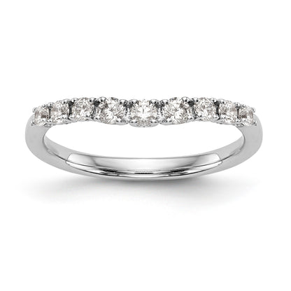 Trauring aus 14K Weißgold mit Diamanten