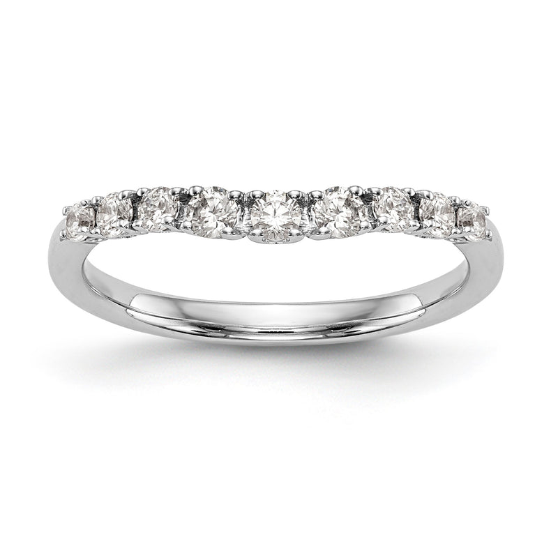 Ehering aus 14K Weißgold mit Diamanten