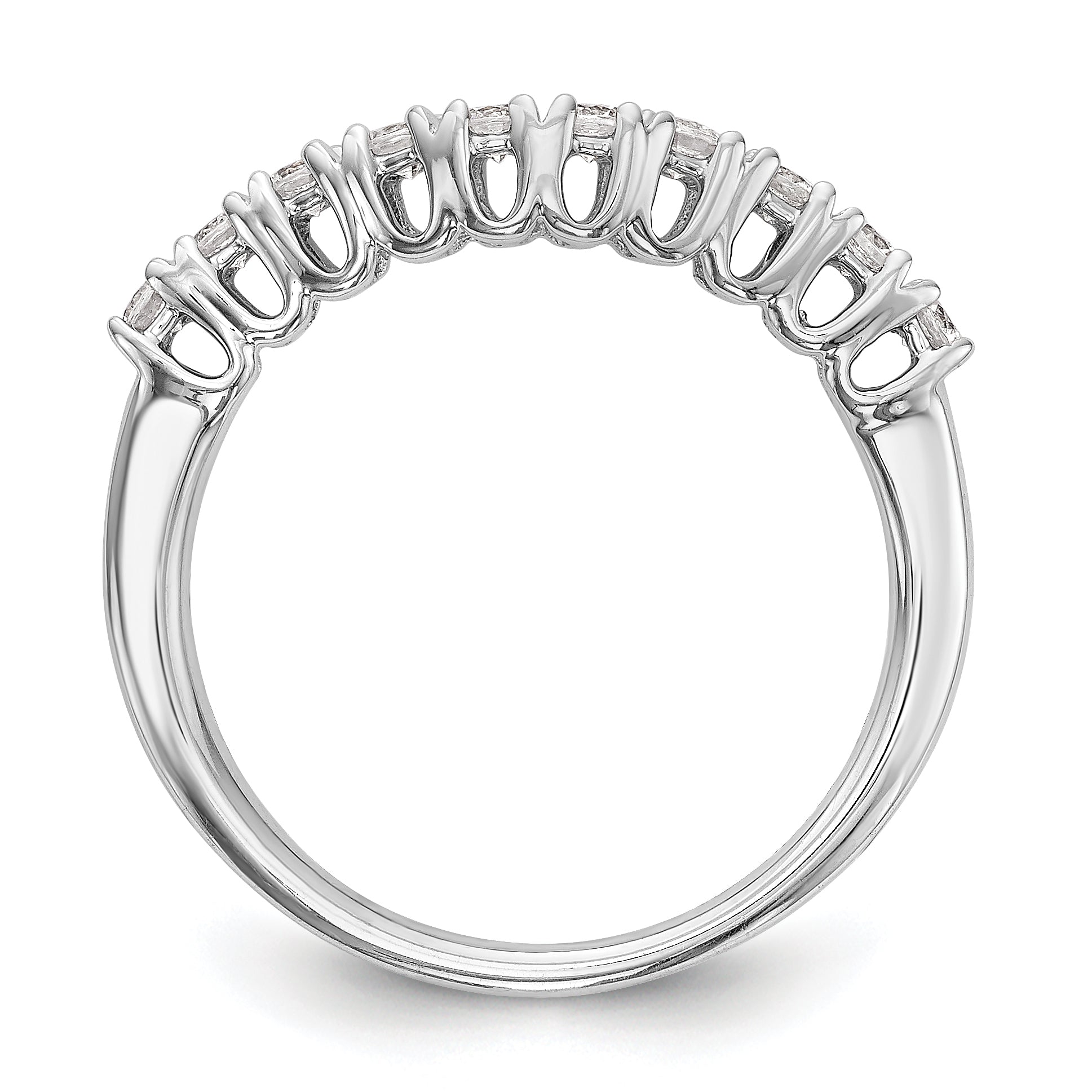 14K Weißgold Diamant-Trauring