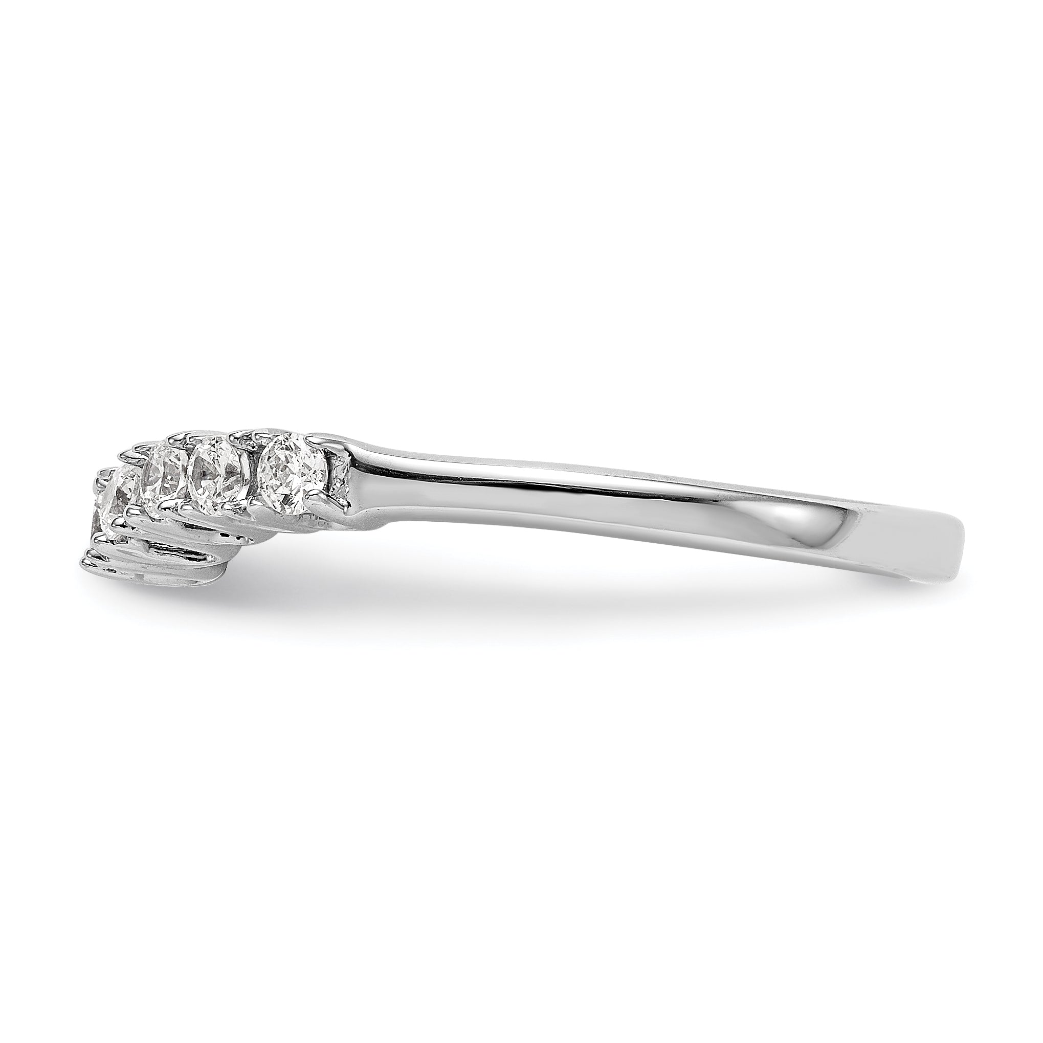 14K Weißgold Diamant-Trauring