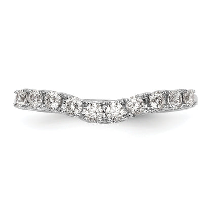 14K Weißgold Diamant-Trauring