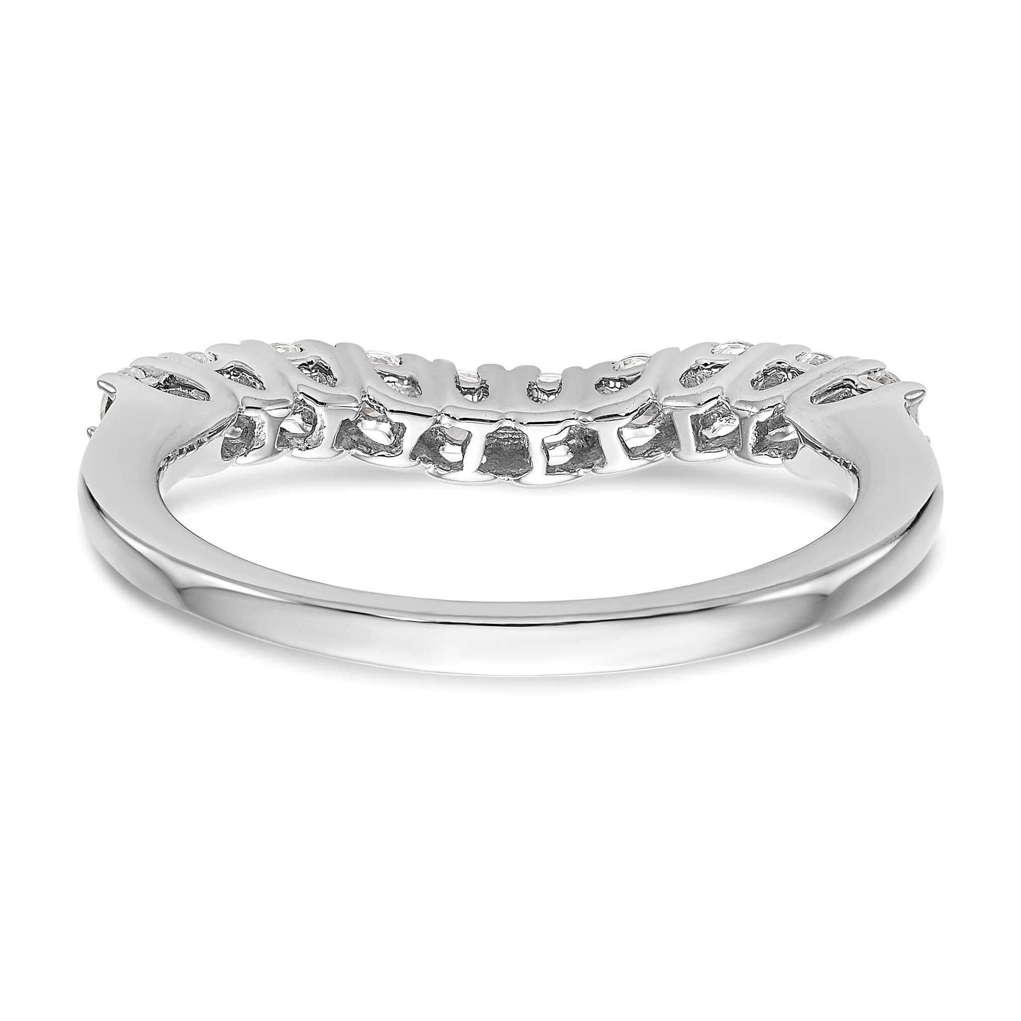 14K Weißgold Diamant-Trauring