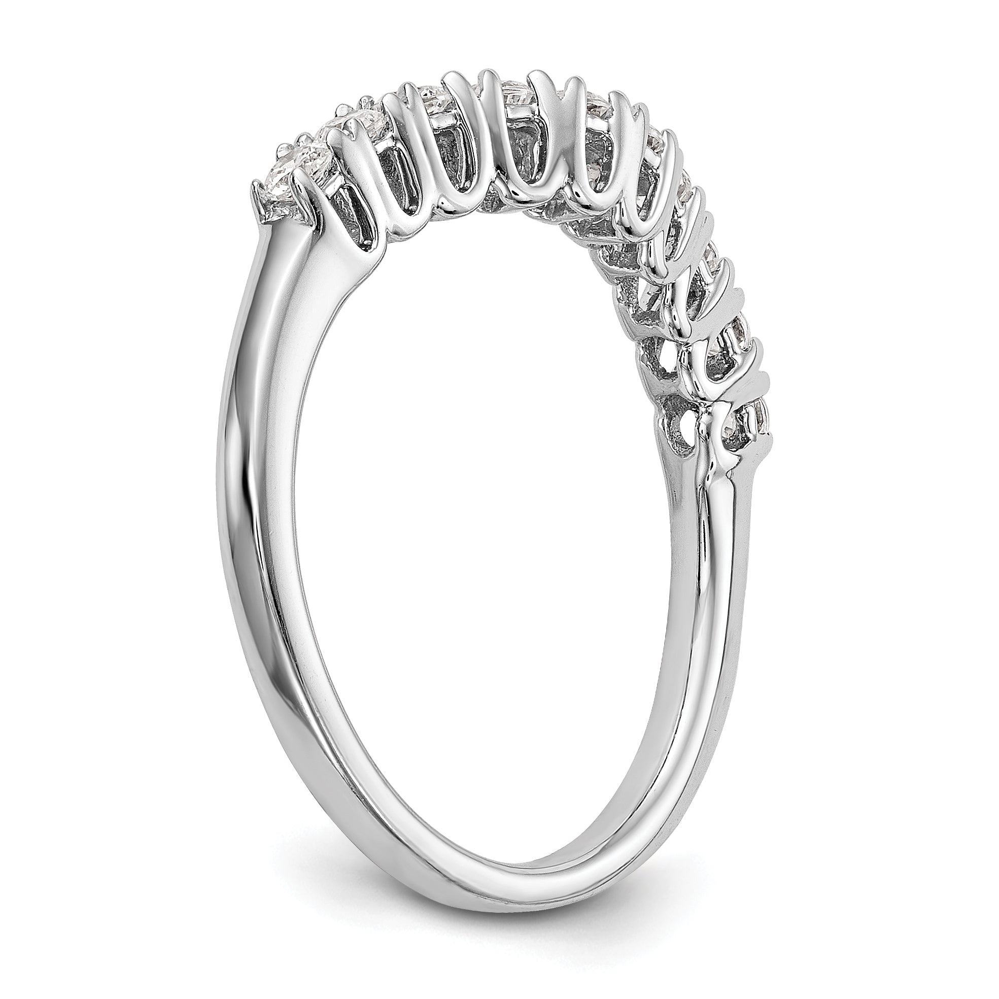 14K Weißgold Diamant-Trauring