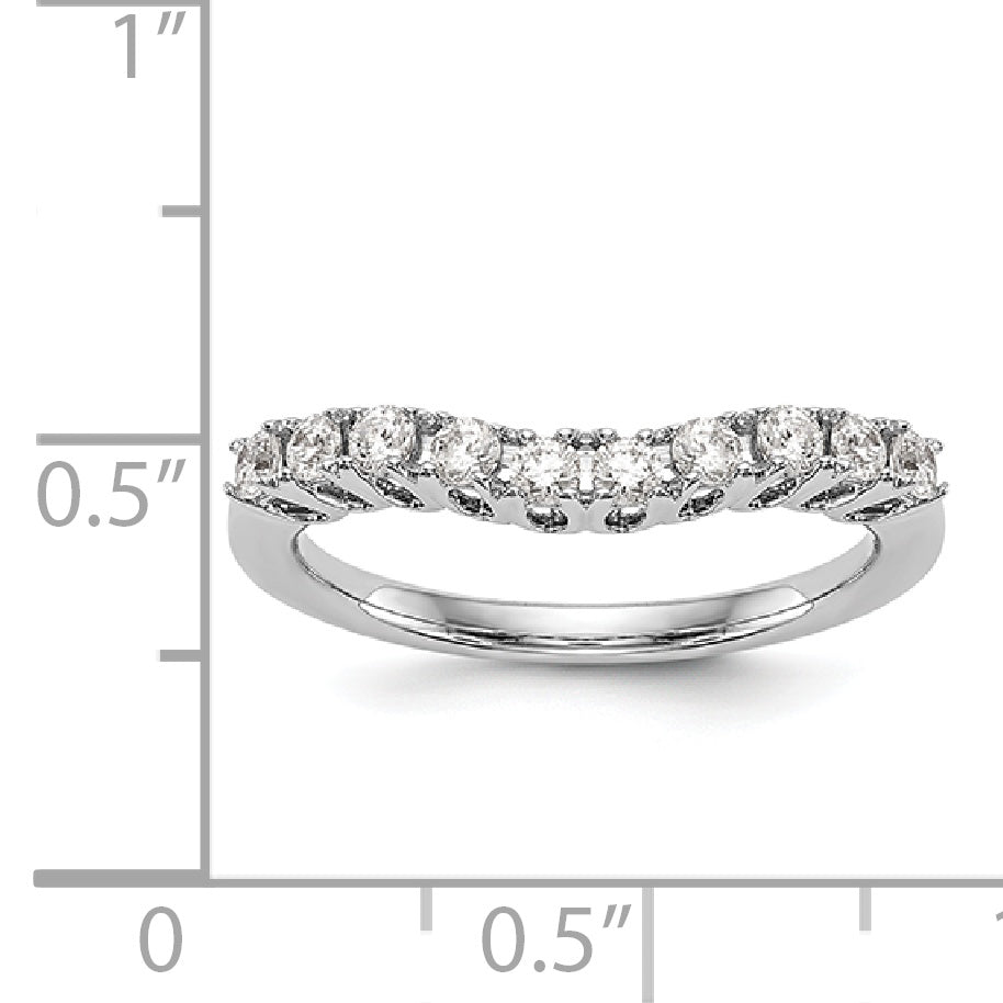 14K Weißgold Diamant-Trauring