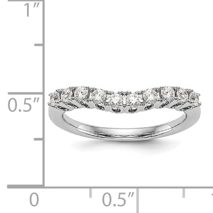 14K Weißgold Diamant-Trauring