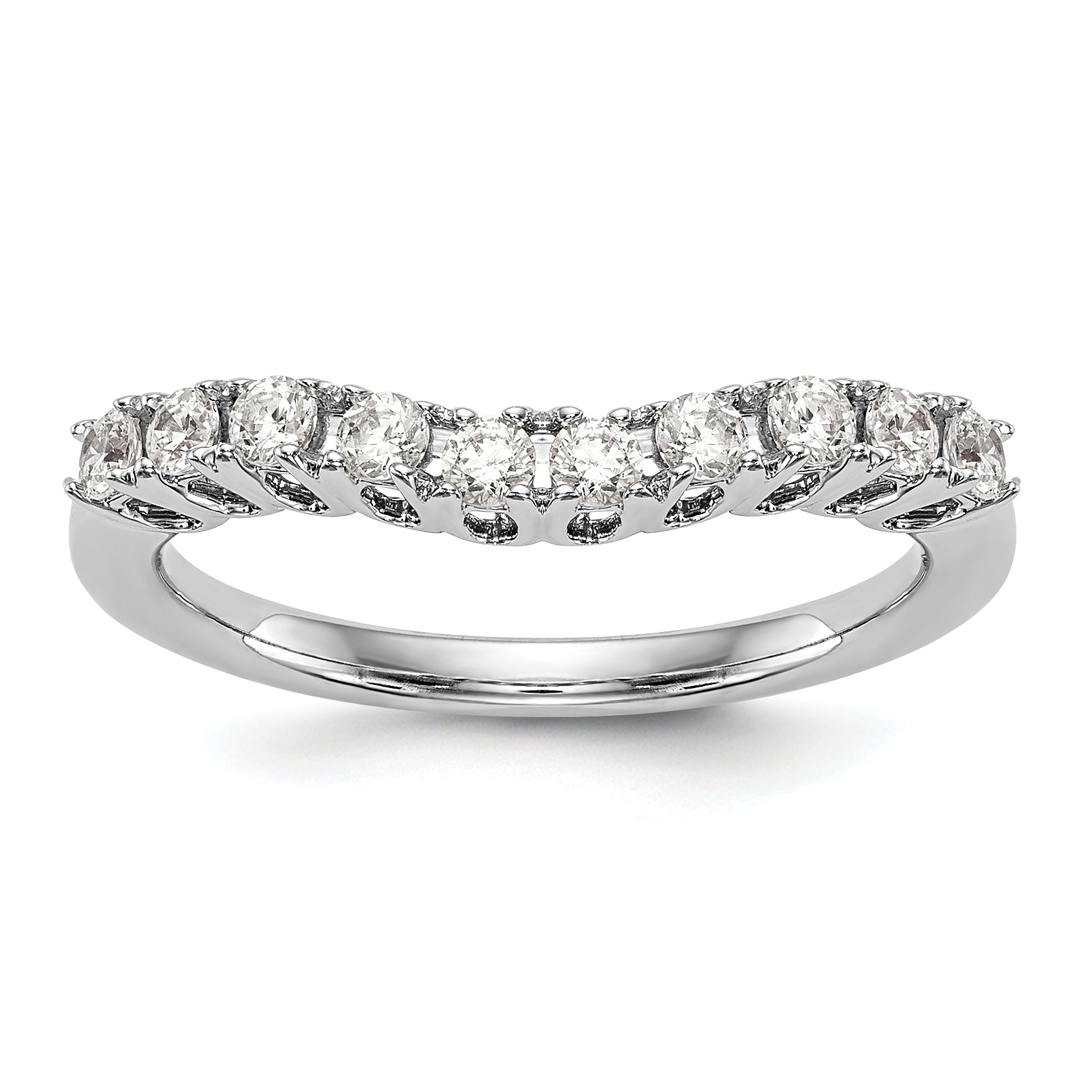 14K Weißgold Diamant-Trauring