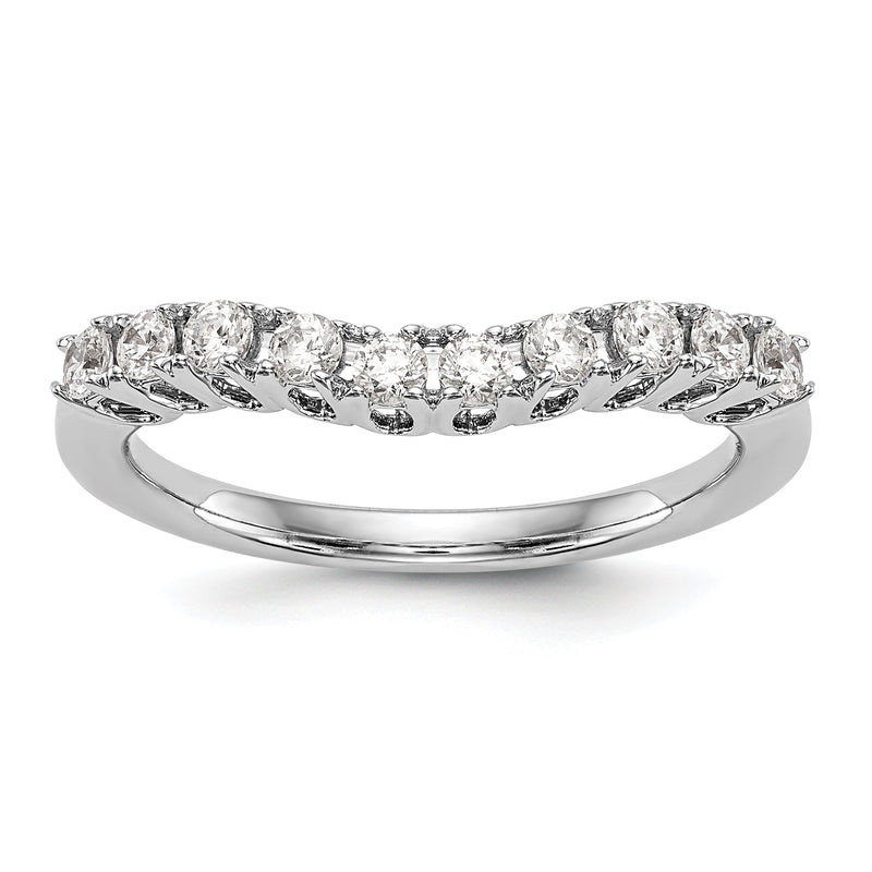 14K Weißgold Diamant-Trauring