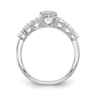 14K Weißgold Verlobungsring mit simulierten Diamanten