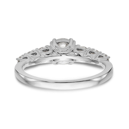 14K Weißgold Verlobungsring mit simulierten Diamanten