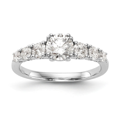 14K Weißgold Verlobungsring mit simulierten Diamanten
