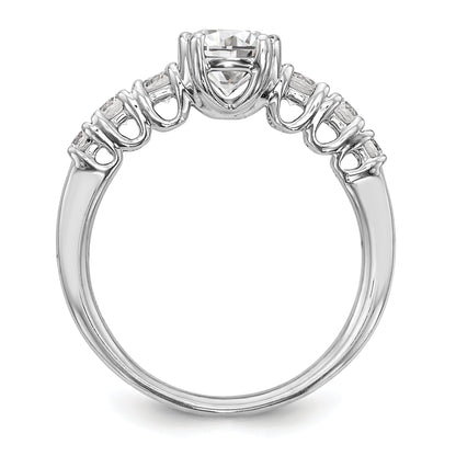 14K Weißgold Verlobungsring mit simuliertem Diamanten