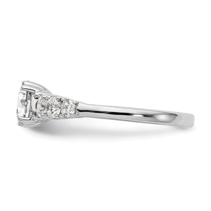 14K Weißgold Verlobungsring mit simuliertem Diamanten