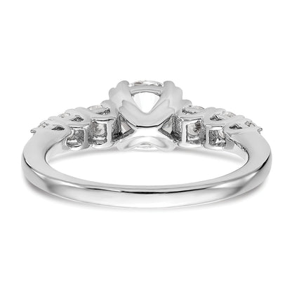 14K Weißgold Verlobungsring mit simuliertem Diamanten