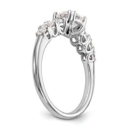 14K Weißgold Verlobungsring mit simuliertem Diamanten