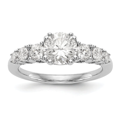 14K Weißgold Verlobungsring mit simuliertem Diamanten