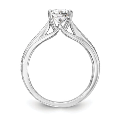 14K Weißgold Verlobungsring mit simuliertem Diamanten