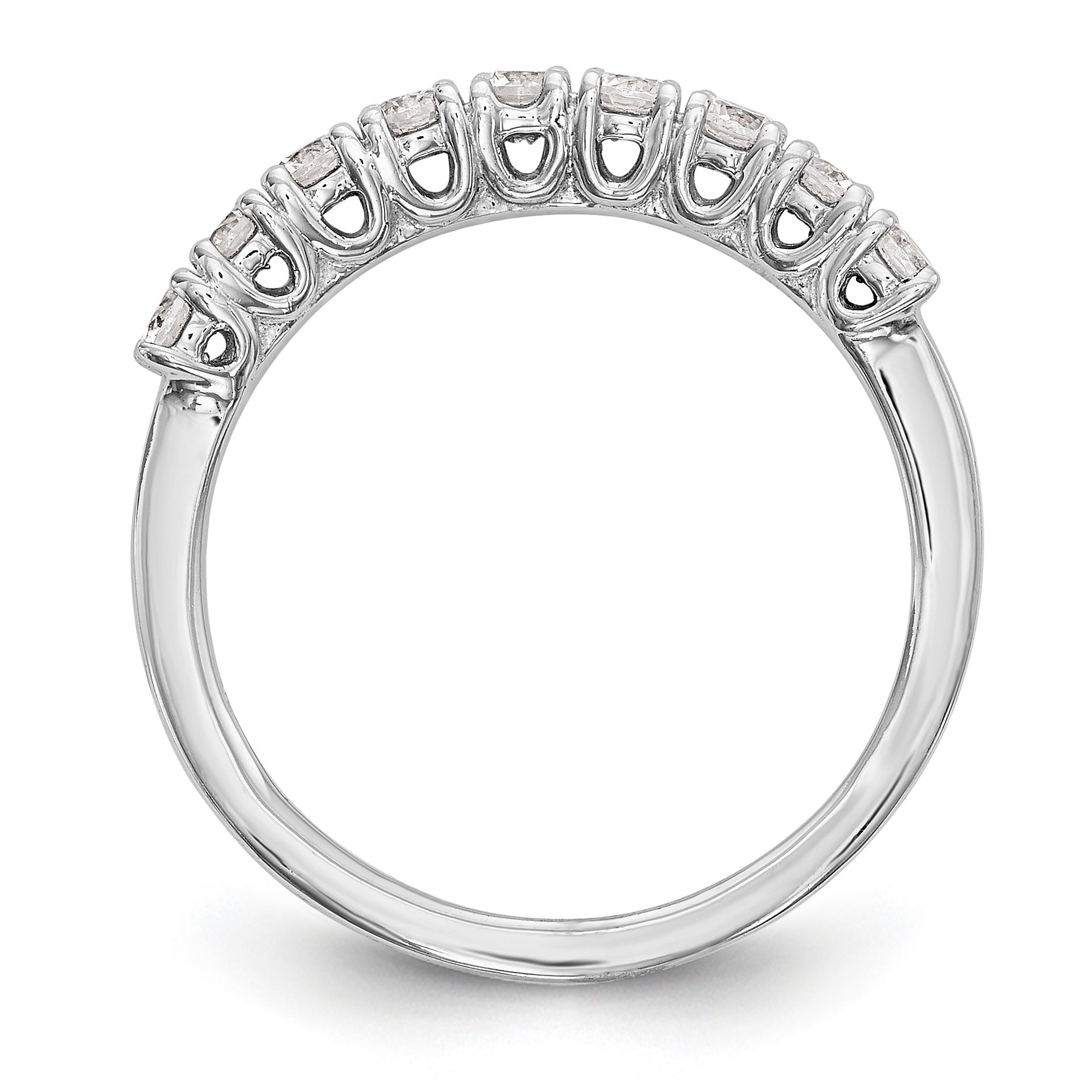 14K Weißgold Diamant-Trauring