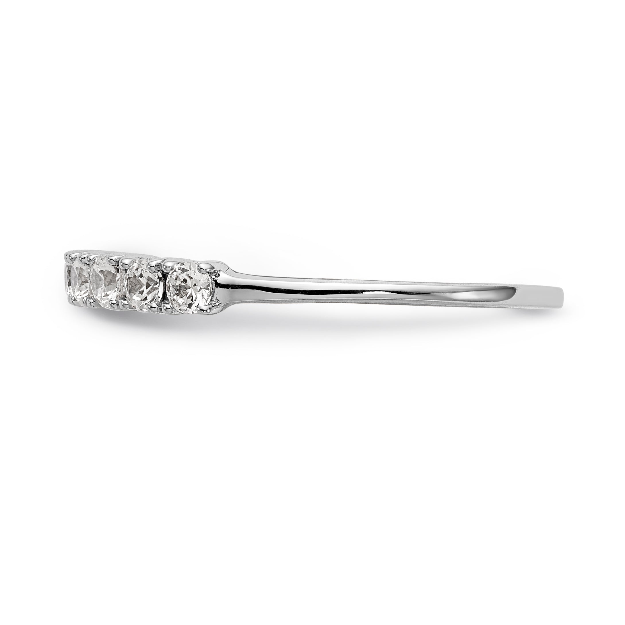 14K Weißgold Diamant-Trauring