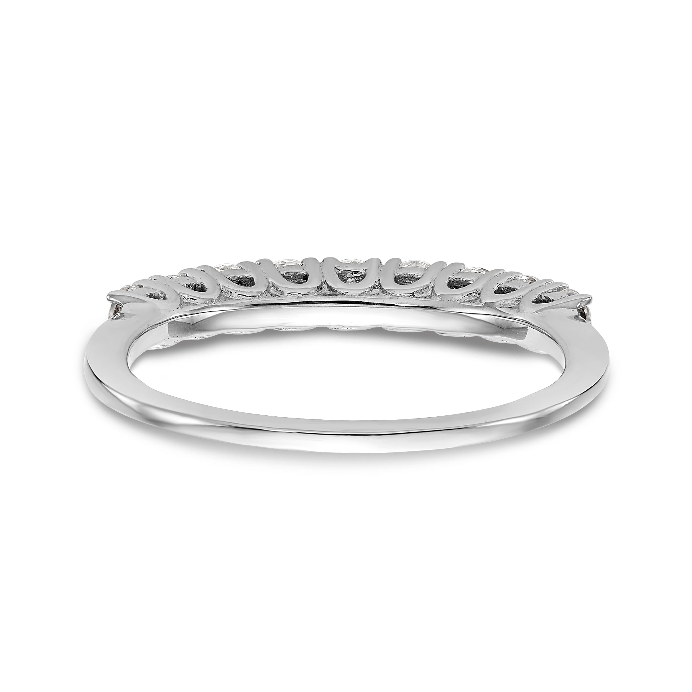 14K Weißgold Diamant-Trauring
