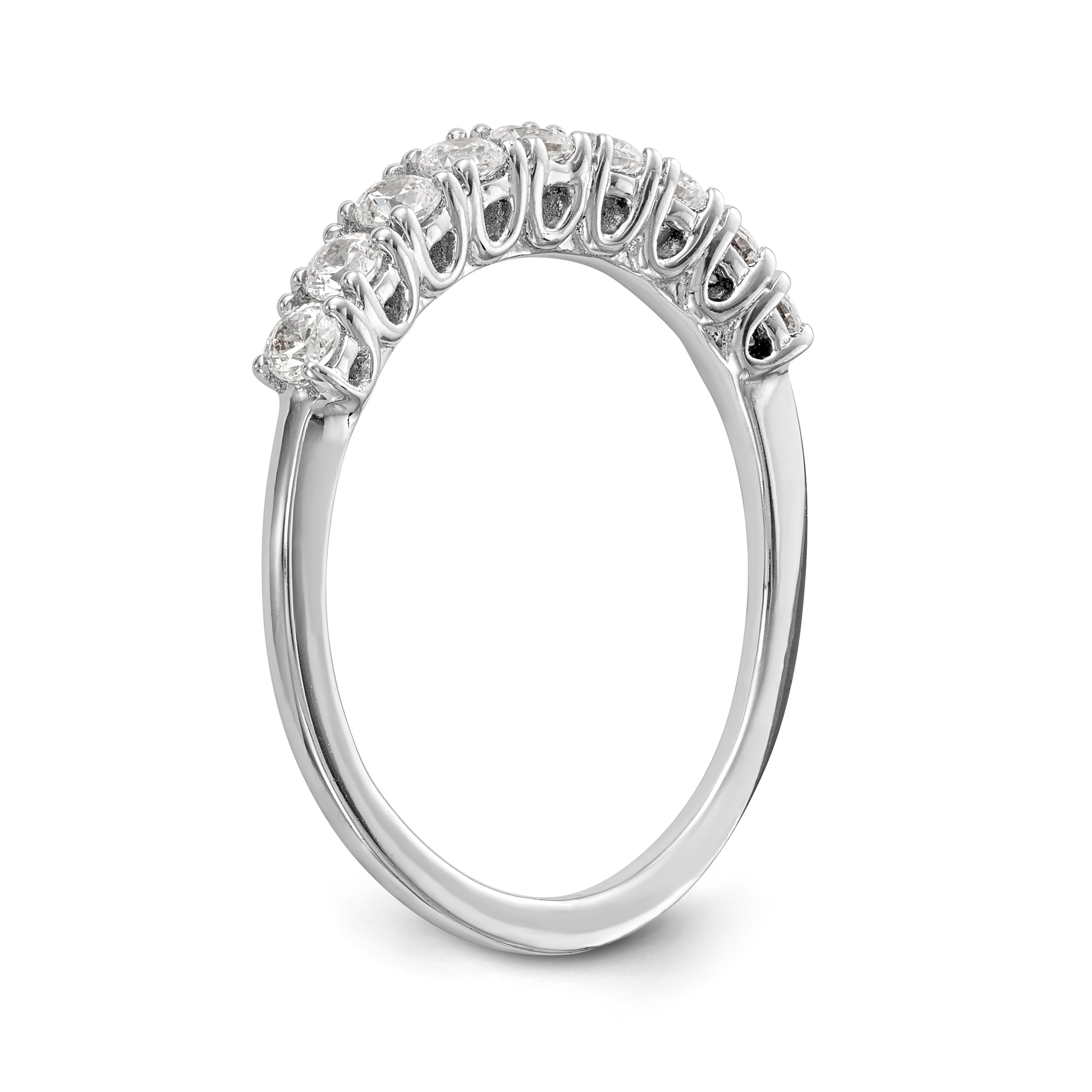 14K Weißgold Diamant-Trauring