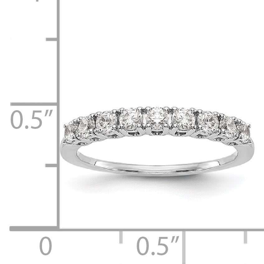 14K Weißgold Diamant-Trauring