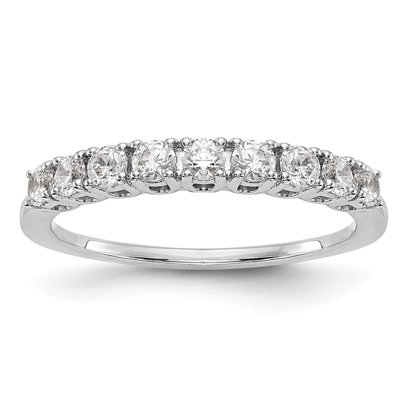 14K Weißgold Diamant-Trauring