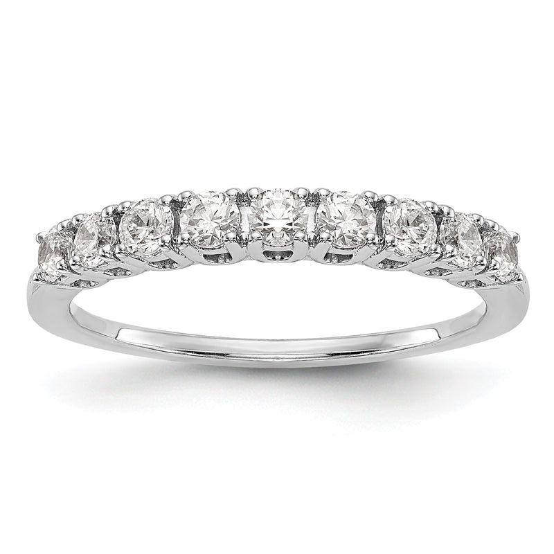 14K Weißgold Diamant-Trauring