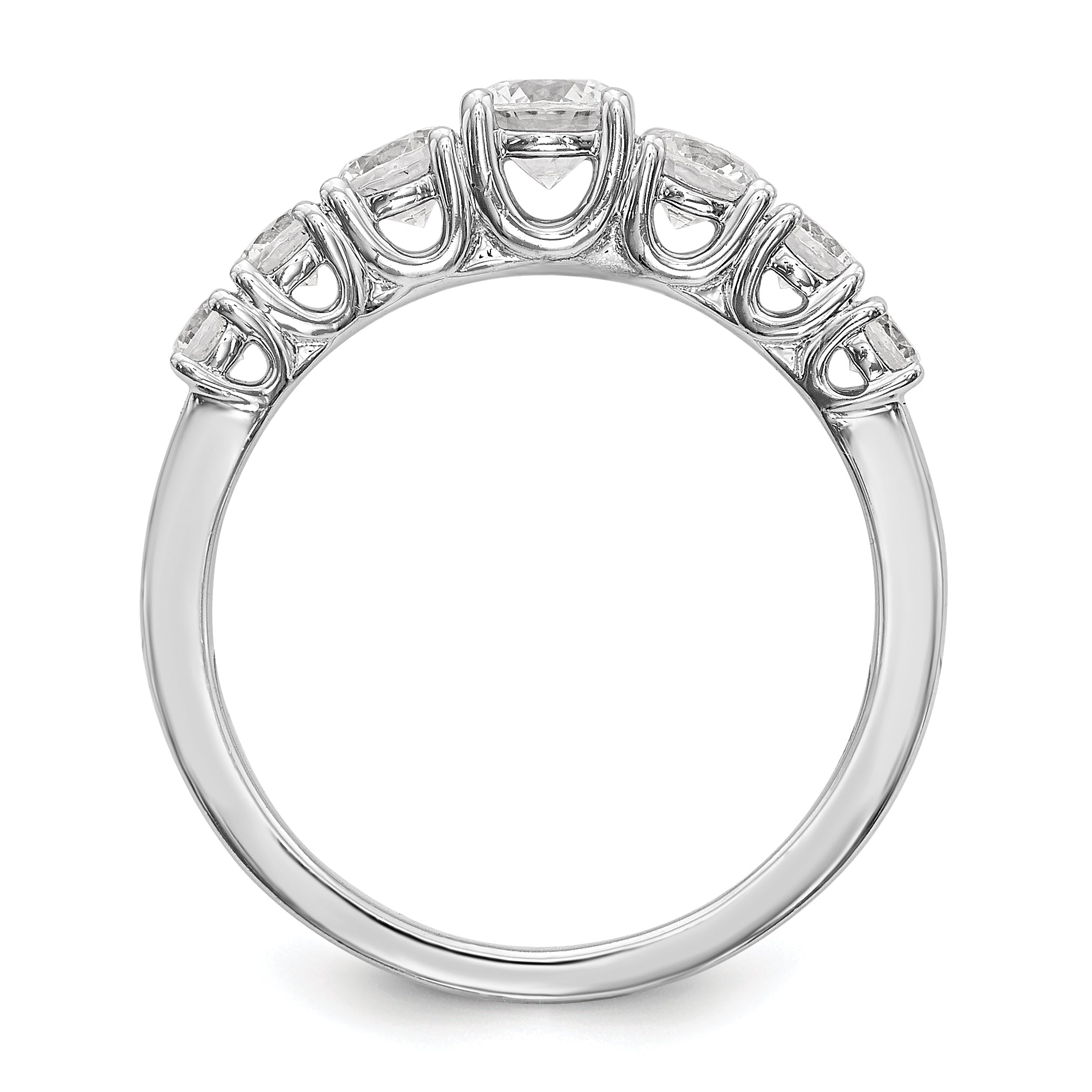 14K Weißgold Verlobungsring mit simuliertem Diamant