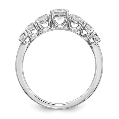 14K Weißgold Verlobungsring mit simuliertem Diamant