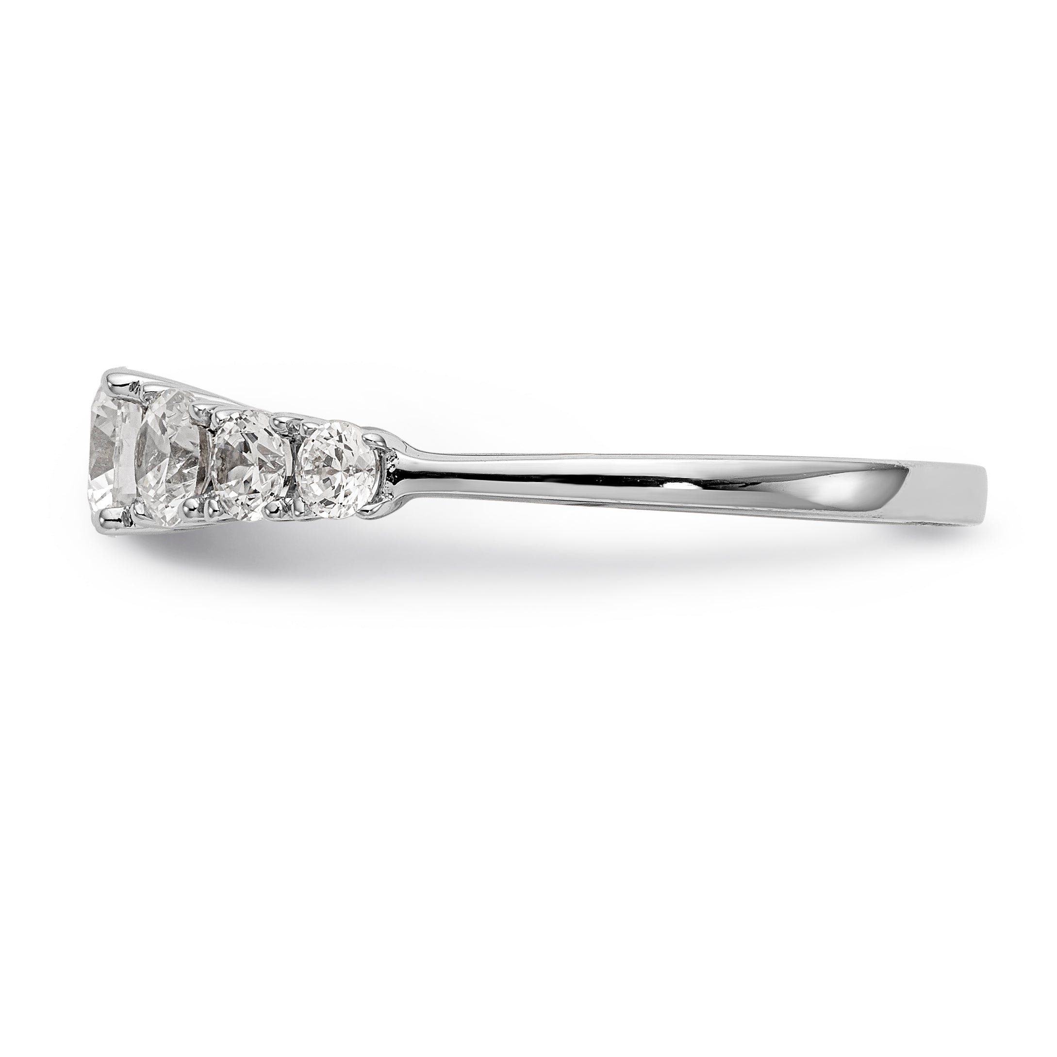14K Weißgold Verlobungsring mit simuliertem Diamant