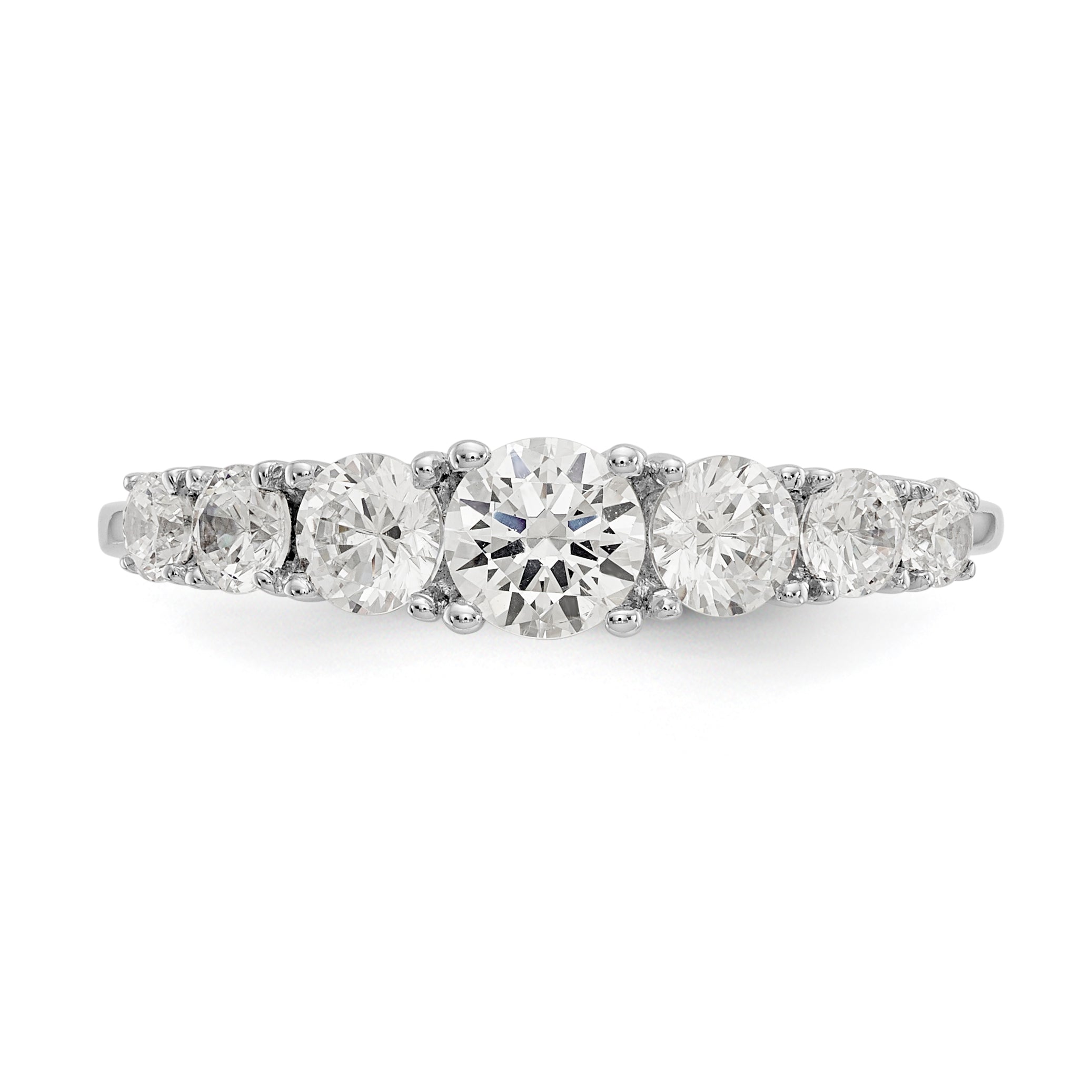 14K Weißgold Verlobungsring mit simuliertem Diamant