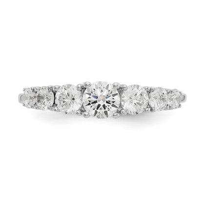 14K Weißgold Verlobungsring mit simuliertem Diamant