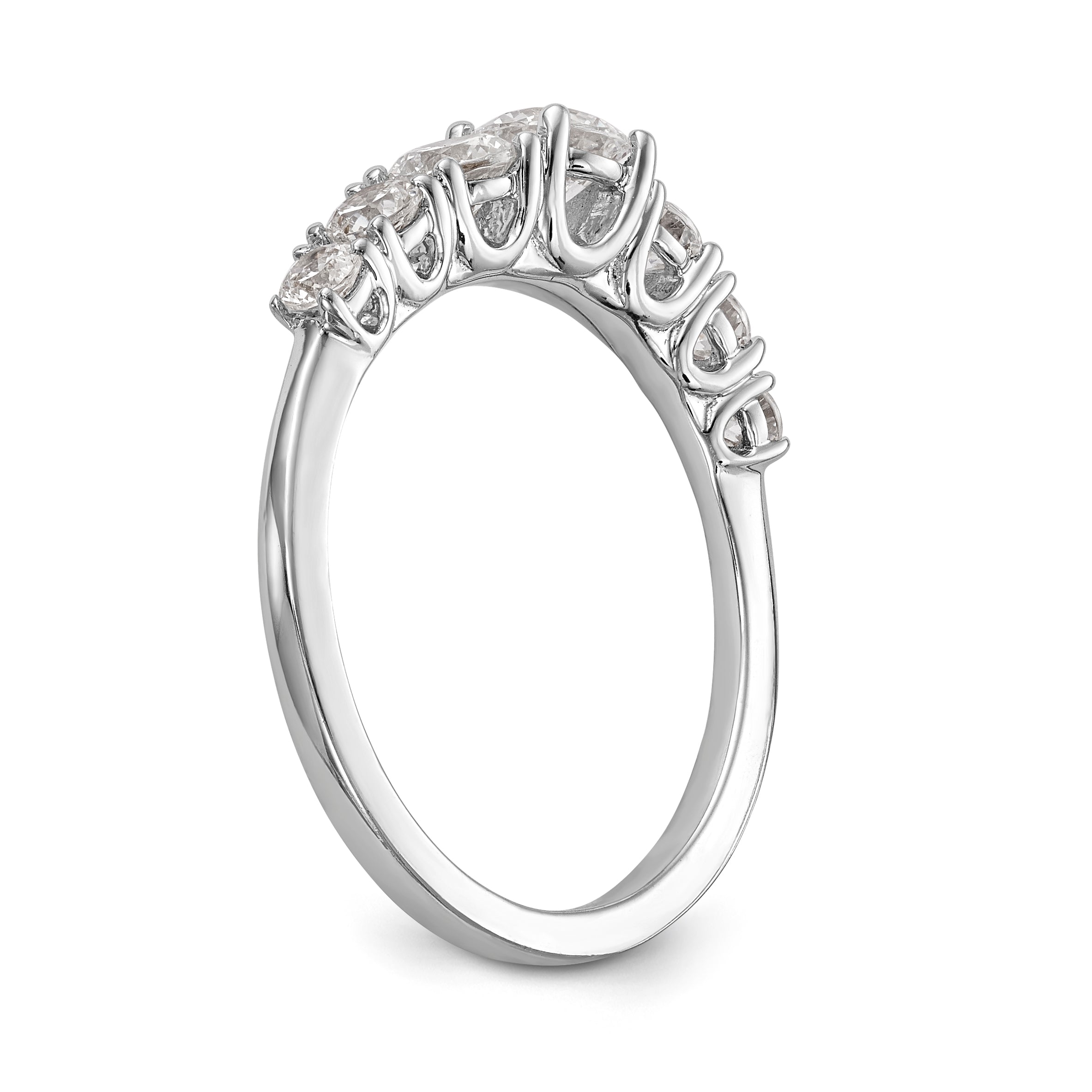 14K Weißgold Verlobungsring mit simuliertem Diamant