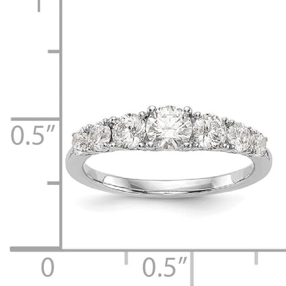 14K Weißgold Verlobungsring mit simuliertem Diamant